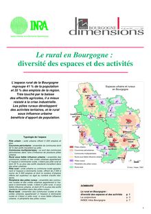 Le rural en Bourgogne : diversité des espaces et des activités 