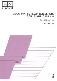 Geographische Aufgliederung der Leistungsbilanz EU, 1992 bis 1994