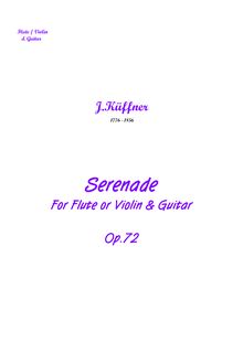 Partition complète, Serenade, Op.72, Küffner, Joseph