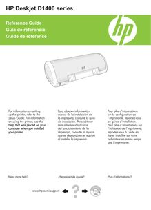 Notice Imprimantes HP  Deskjet D1468