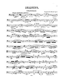Partition violoncelle, corde quatuor No.1, C major, Busoni, Ferruccio