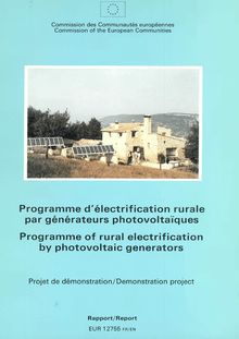 Programme of rural electrification by photovoltaic generators
