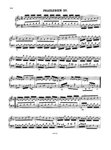 Partition Prelude et Fugue No.15 en G major, BWV 884, Das wohltemperierte Klavier II par Johann Sebastian Bach