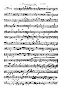 Partition violoncelle, flûte quintette, E minor, Krommer, Franz
