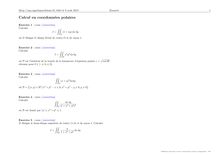 Sujet : Analyse, Compléments de calcul intégral, Calcul en coordonnées polaires