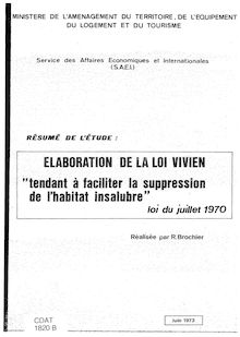 Etude de l élaboration de la loi du 10 juillet 1970 "tendant à faciliter la suppression de l habitat insalubre" (Loi Vivien). : 1820_2