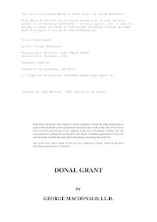 Donal Grant, by George MacDonald