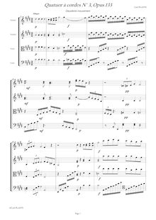 Partition , Allegro, corde quatuor No.3, Op.133, Plante, Cyril