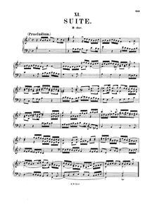 Partition complète, B♭ major, Bach, Johann Sebastian