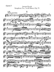 Partition clarinettes 1, 2 (en B♭, A), Symphony No.7, Symfonie č.7