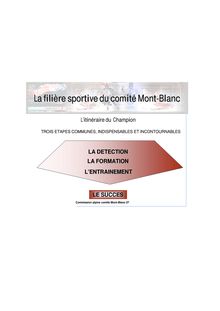 La filière sportive du comité Mont-Blanc
