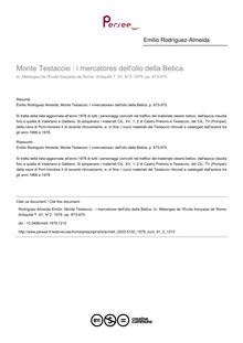 Monte Testaccio : i mercatores dell olio della Betica - article ; n°2 ; vol.91, pg 873-975
