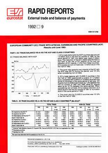 RAPID REPORTS: External trade and balance of payments. 1992/9