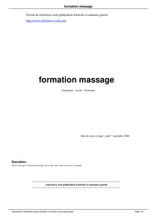 formation massage - references-web