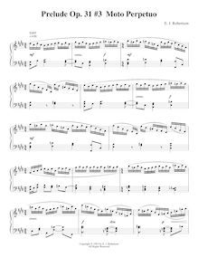 Partition No.3, 9 préludes, Op.31, Robertson, Ernest John