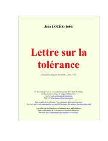Locke   lettre sur la tolérance