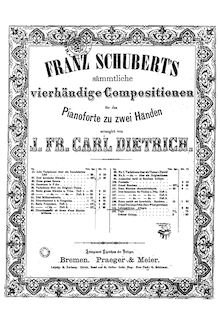 Partition complète, Lebensstürme, Allegro in a for piano duet, Schubert, Franz