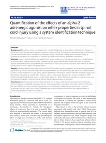 Quantification of the effects of an alpha-2 adrenergic agonist on reflex properties in spinal cord injury using a system identification technique