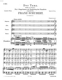 Partition complète, Der Tanz, D.826, Schubert, Franz