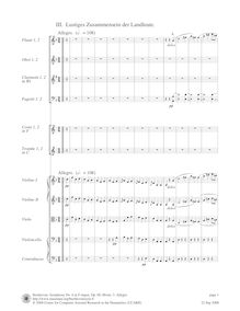Partition , Allegro, Symphony No.6, Pastoral, F major, Beethoven, Ludwig van