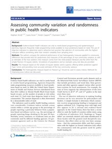 Assessing community variation and randomness in public health indicators