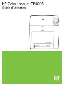 Notice Imprimantes HP  Color LaserJet CP4005