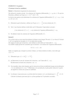 Baccalauréat Général - Epreuve Mathématiques - Série S- (session Mars 2011)