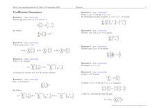 Sujet : Algèbre, Nombres entiers, Coefficients binomiaux