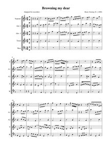 Partition complète (alto notation, SAATB enregistrements), Browning My Dear