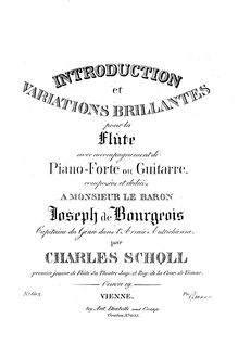 Partition Piano , partie, Intruduction et Variations Brillantes, Op19