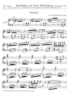 Partition complète, Impromptu, Op.44a, Krug-Waldsee, Josef