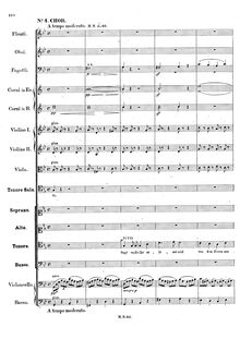 Partition No.4 - Chor: A tempo moderato, Symphony No.2 en B♭ major (“Hymn of Praise”)