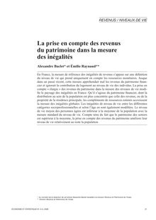 La prise en compte des revenus du patrimoine dans la mesure des inégalités - article ; n°1 ; vol.414, pg 31-52