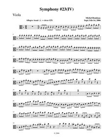 Partition altos, Symphony No.23, F major, Rondeau, Michel par Michel Rondeau