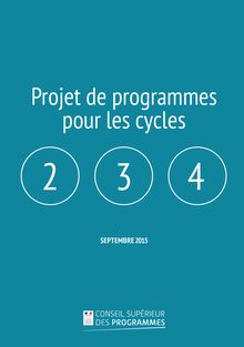 Nouveaux programmes cycle 2,3 et 4