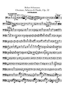Partition basse, Overture, Scherzo et Finale pour orchestre, Op.52