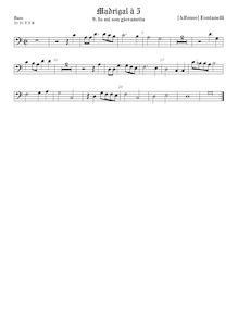 Partition viole de basse, Secondo Libro de Madrigali, Fontanelli, Alfonso par Alfonso Fontanelli