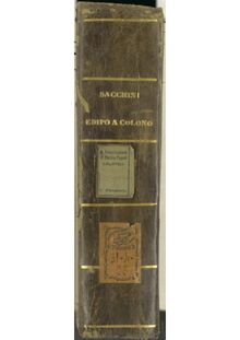 Partition complète, Oedipe à Colone, Tragédie lyrique en trois actes par Antonio Sacchini