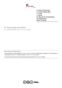 Psychologie de l enfant - compte-rendu ; n°2 ; vol.57, pg 582-593