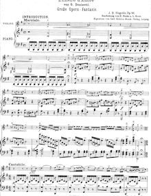 Partition Score et partition de violon, Fantaisie sur des motifs de l opéra  L Elisir d amore , op.96