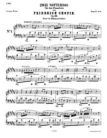 Partition complète, Deux nocturnes, Chopin, Frédéric par Frédéric Chopin