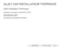 Réalisation d ouvrages courants 2007 CAP Installateur Thermique