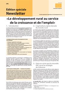 Le développement rural au service de la croissance et de lâ€™emploi