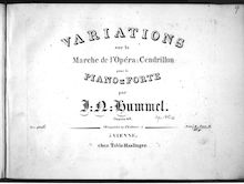 Partition complète, Variations sur la marche de l opéra  Cendrillon 