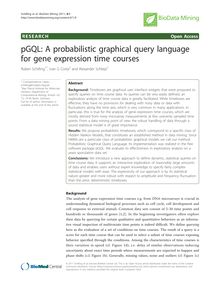 pGQL: A probabilistic graphical query language for gene expression time courses