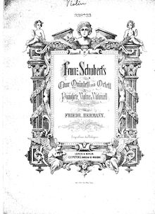 Partition de violon, corde quintette, C Major, Schubert, Franz