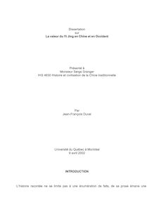 Histoire - Dissertation - Le Yi Jing