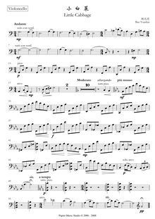 Partition violoncelles, Little Cabbage, Bao, Yuankai