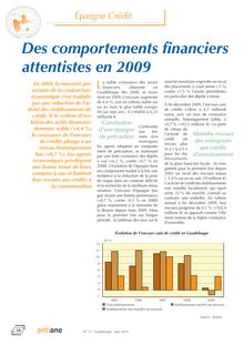 Épargne Crédit 2009 : Des comportements financiers attentistes en 2009 