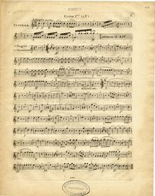 Partition cor 1 , partie (E♭, C), Septet pour Piano, vents et cordes